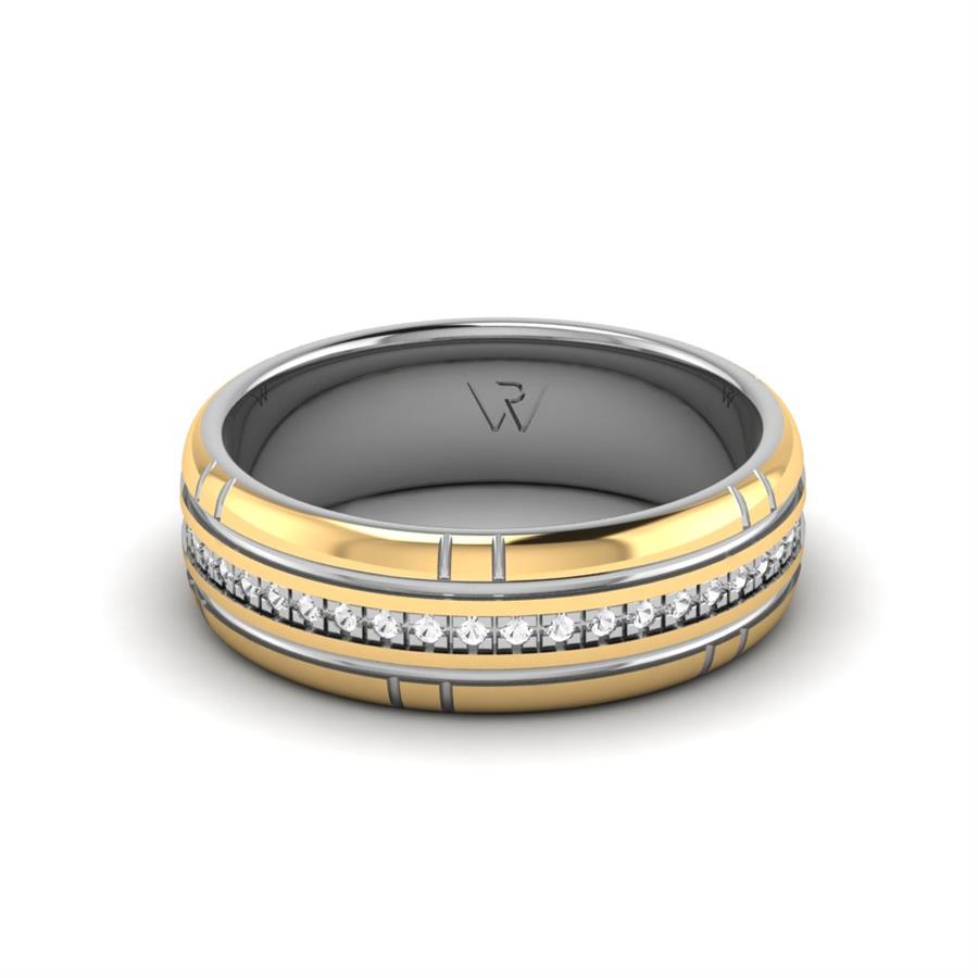 Alliances avec pierres femme Noble Paradise Or Jaune Et Blanc