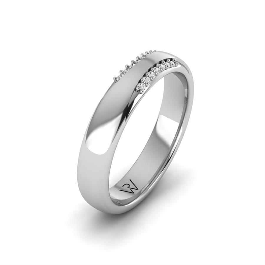 Alliances Avec Pierres Femme PoéSie Or Blanc