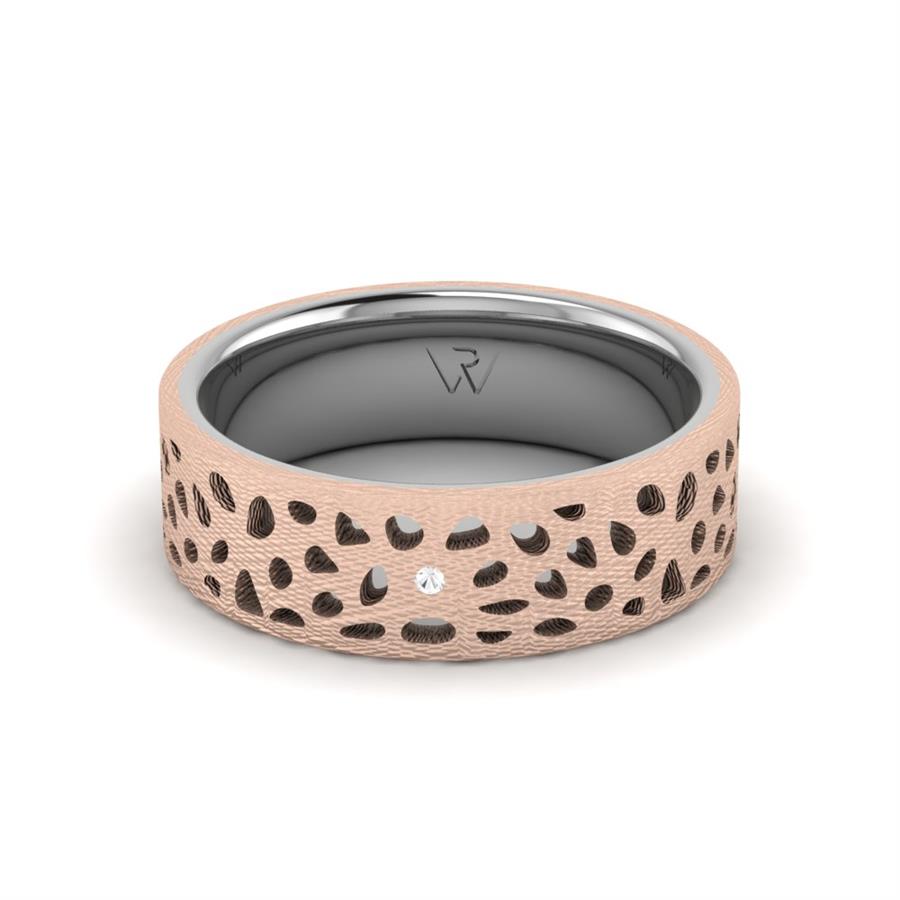 Alliances avec pierres femme Pol Or Rose Et Blanc