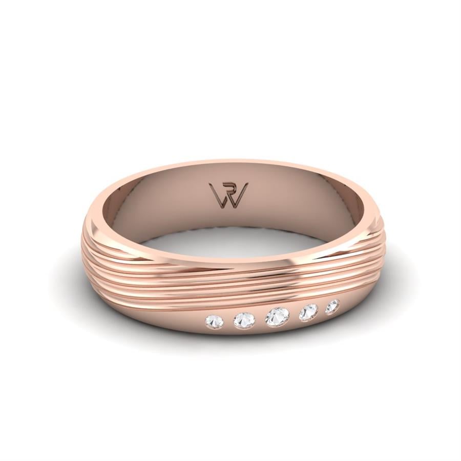 Alliances Avec Pierres Femme Sentiment Or Rose