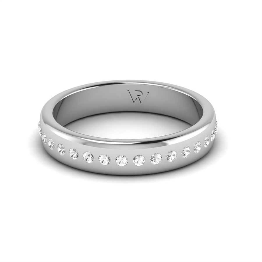 Alliances avec pierres Montmartre Or Blanc couple Diamant 0.35 ct