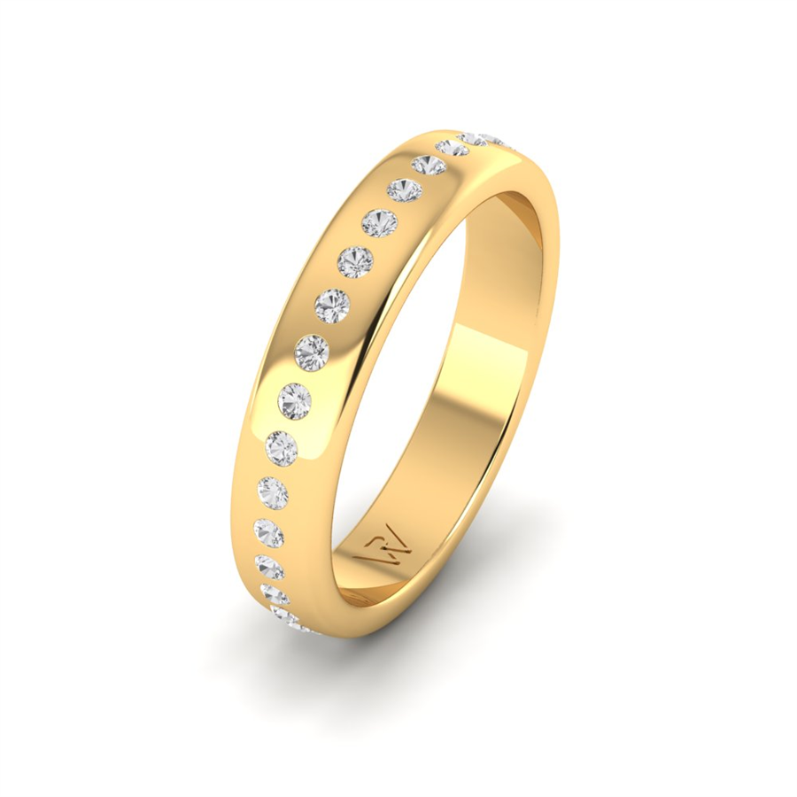 Alliances avec pierres Montmartre Or Jaune couple Oxyde de zirconium 0.35 ct
