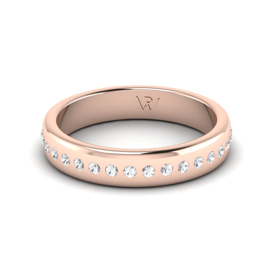 Alliances avec pierres Montmartre Or Rose couple Oxyde de zirconium 0.35 ct