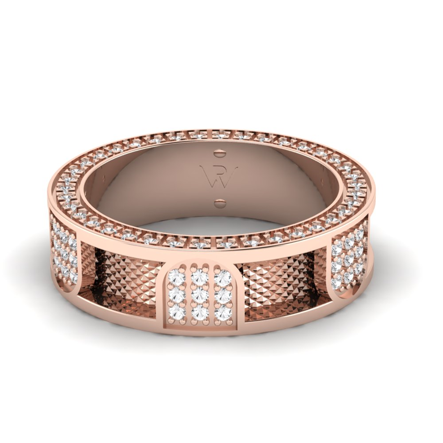 Alliances avec pierres Saint-Tropez Or Rose couple Oxyde de zirconium 1.25 ct