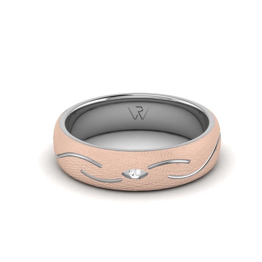Alliances classiques Fire Or Rose Et Blanc
