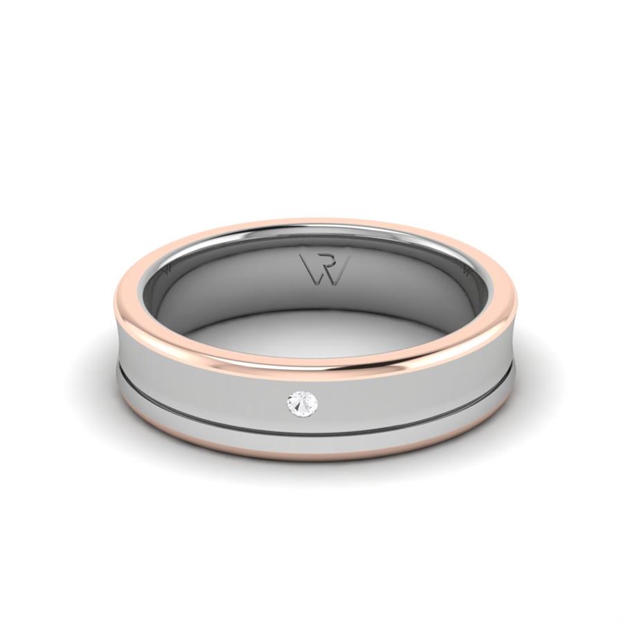 Alliances classiques Heavenly Gloss Or Blanc Et Rose