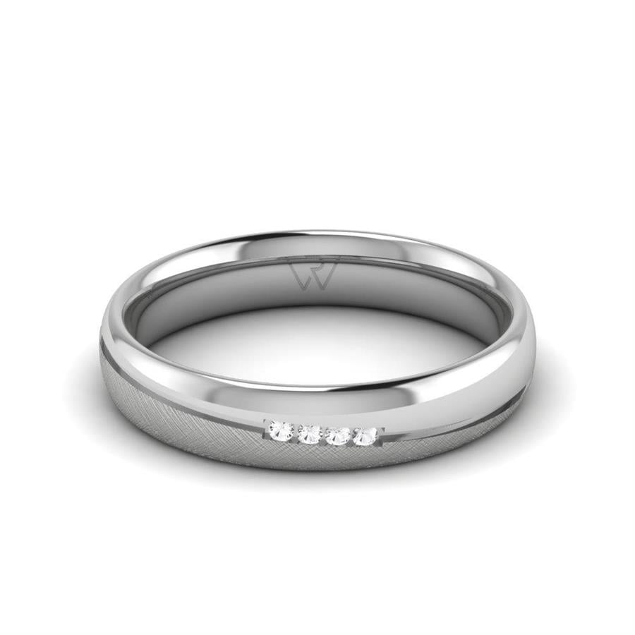 Alliances Couple en Platine Promisecharm Cristal de Swarovski