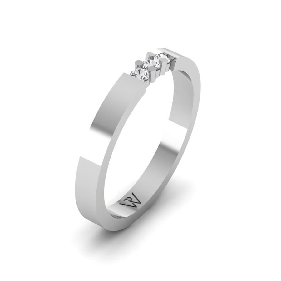 Alliances en argent couple Petanzi Argent