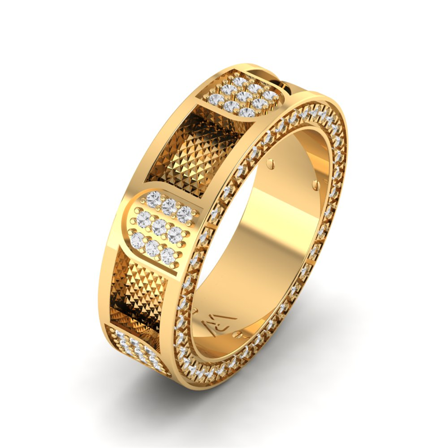 Alliances en argent Plaqué Or Jaune couple Saint-Tropez Oxyde de zirconium 1.25 ct