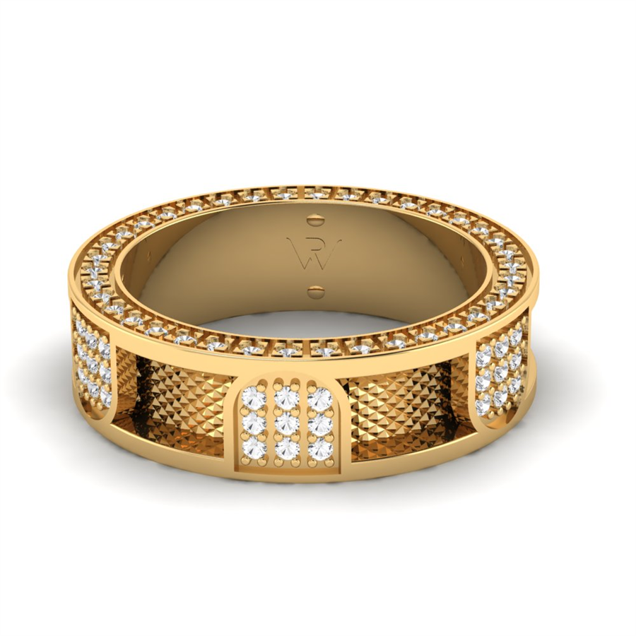 Alliances en argent Plaqué Or Jaune couple Saint-Tropez Diamant 1.25 ct