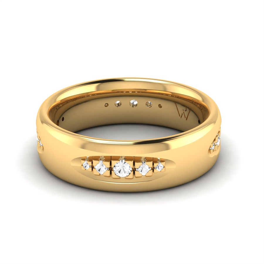 Alliances en argent Plaqué Or Jaune couple Deauville Oxyde de zirconium 0.25 ct
