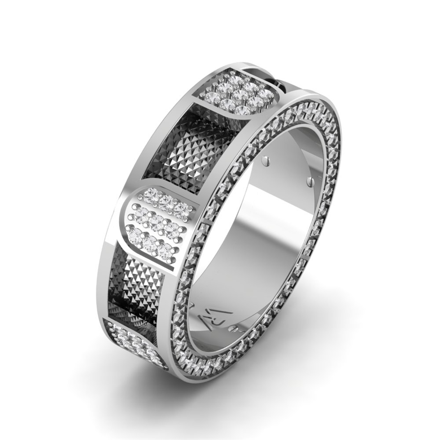 Alliances en argent Rhodié Blanc couple Saint-Tropez Diamant 1.25 ct