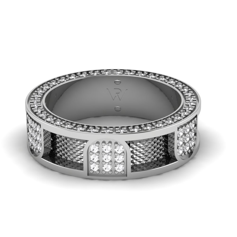 Alliances en argent Rhodié Blanc couple Saint-Tropez Diamant 1.25 ct