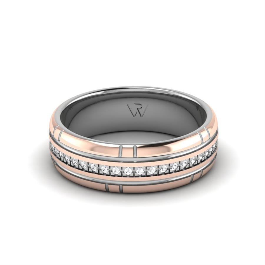 Alliances modernes Noble Paradise Or Rose Et Blanc