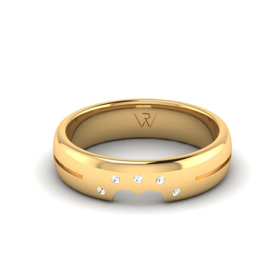 Alliances modernes romantic Image Or Jaune