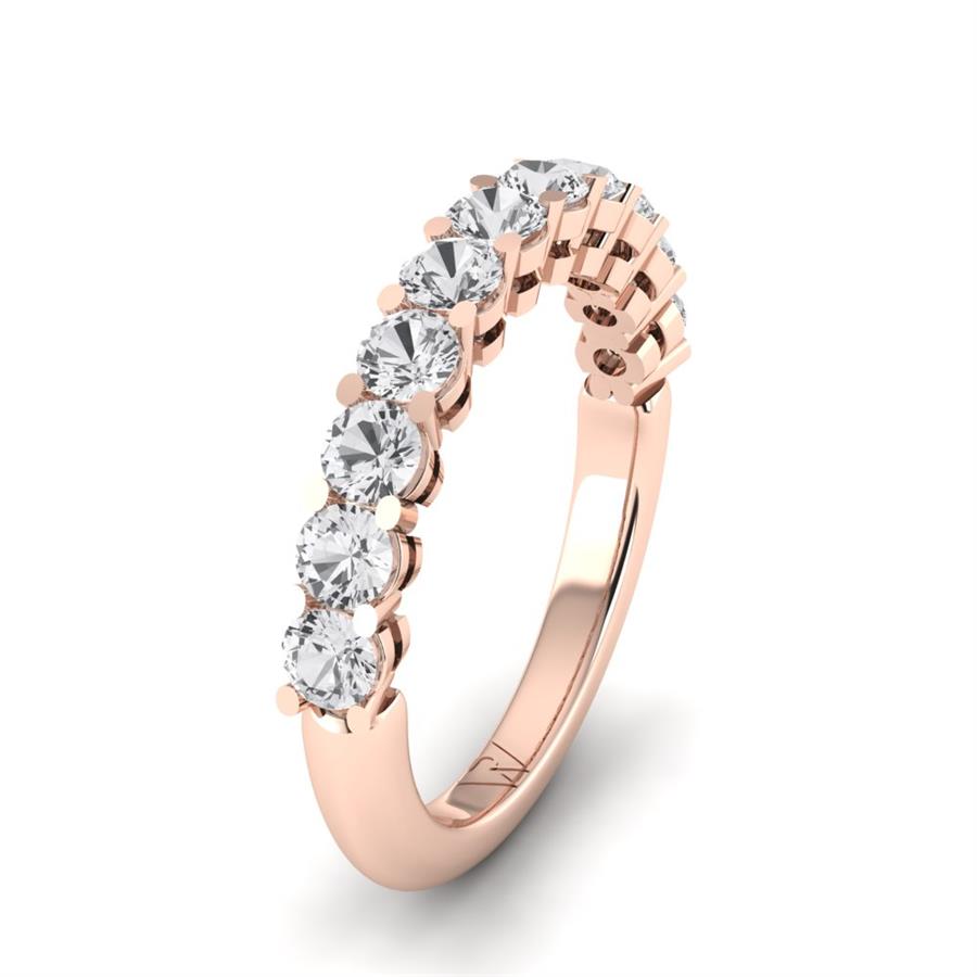 Bagues Allure Argent Plaqué Or Rose Diamant 1.15 ct