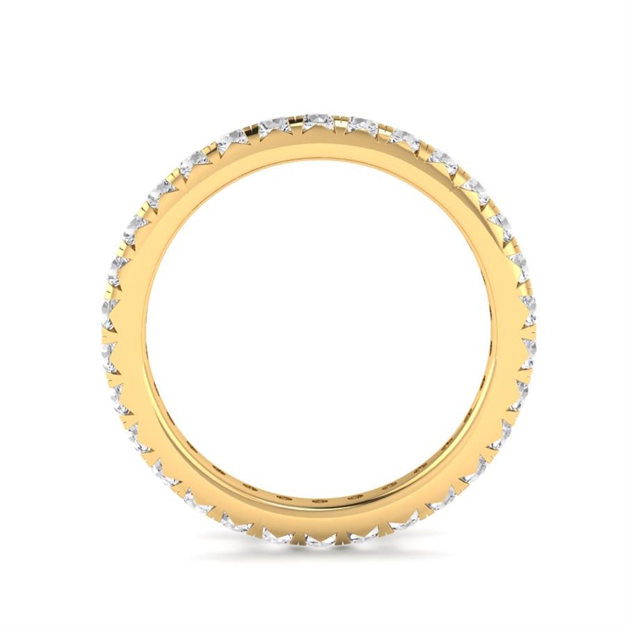 Bagues Amélia Argent Plaqué Or Jaune Oxyde de zirconium 1.2 ct