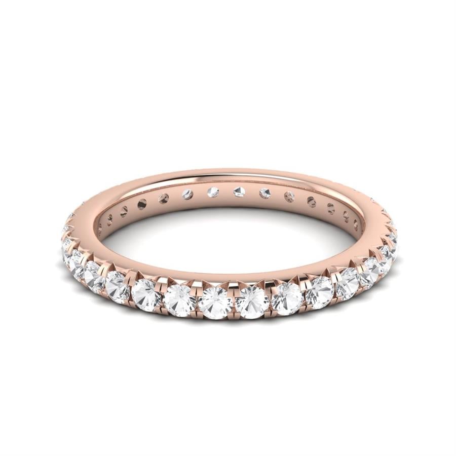 Bagues Amélia Argent Plaqué Or Rose Oxyde de zirconium 1.2 ct