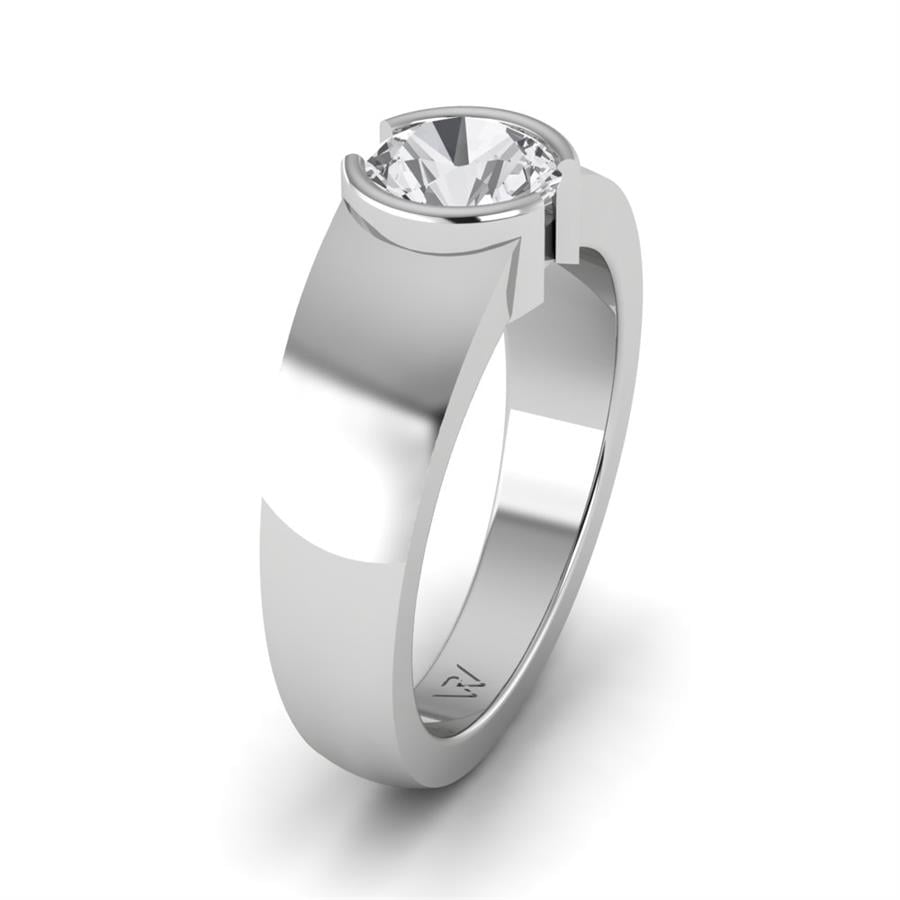 Bagues Auriane Argent Rhodié Blanc Diamant 1 ct