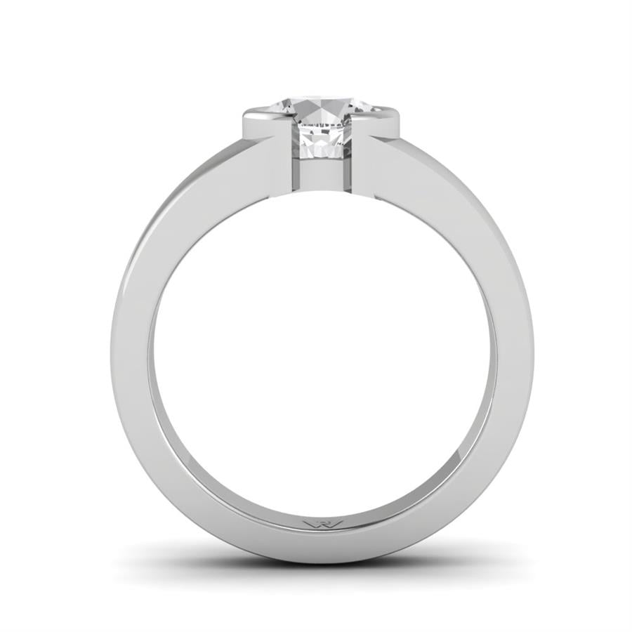 Bagues Auriane Argent Rhodié Blanc Diamant 1 ct