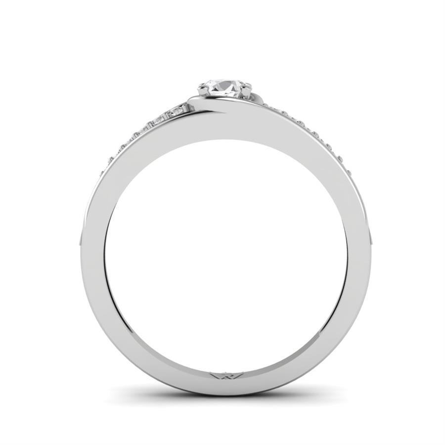 Bagues Aurore Or Blanc Oxyde de zirconium 0.34 ct
