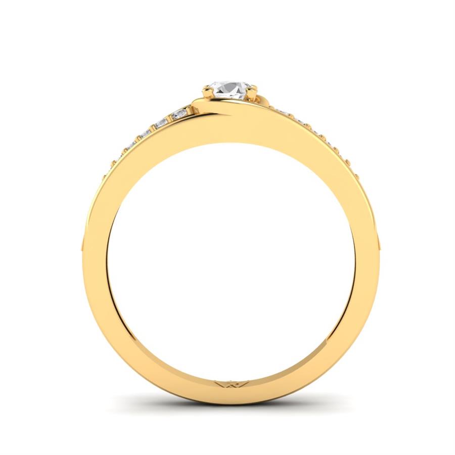 Bagues Aurore Or Jaune Oxyde de zirconium 0.34 ct