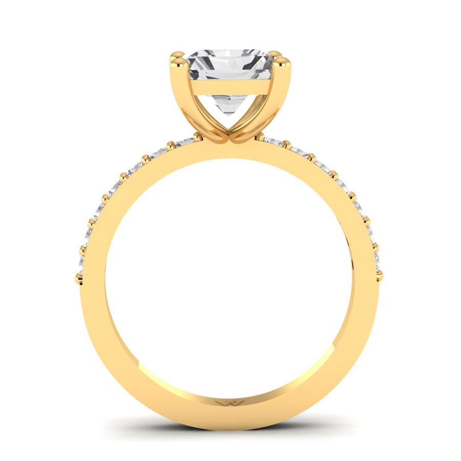 Bagues Clarté Argent Plaqué Or Jaune Oxyde de zirconium 2.3 ct