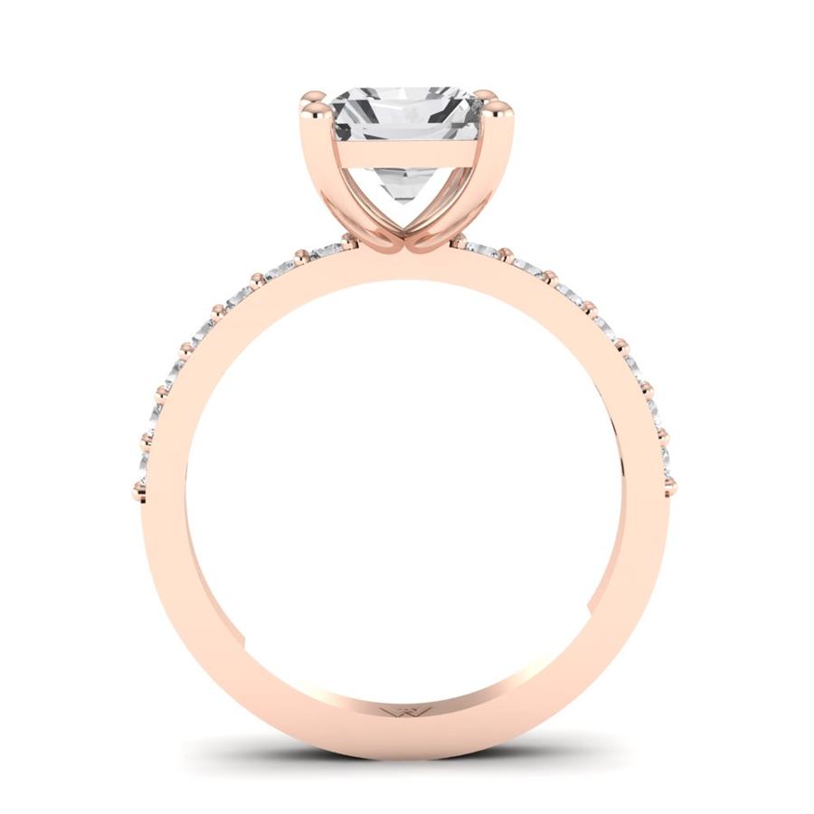 Bagues Clarté Argent Plaqué Or Rose Diamant 2.3 ct