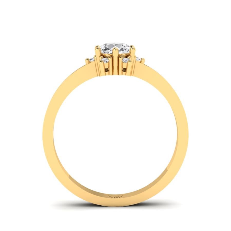 Bagues Floréa Argent Plaqué Or Jaune Oxyde de zirconium 0.65 ct