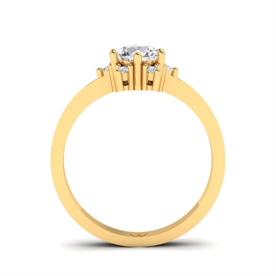 Bagues Floréa Argent Plaqué Or Jaune Oxyde de zirconium 0.85 ct
