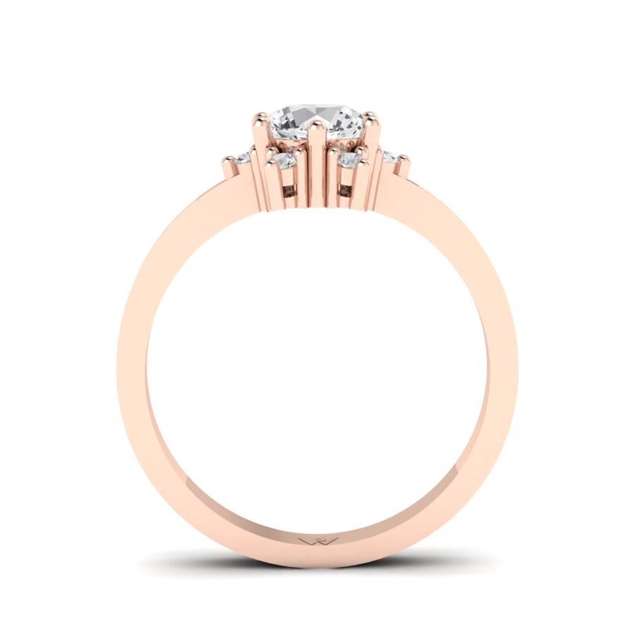 Bagues Floréa Argent Plaqué Or Rose Diamant 0.85 ct