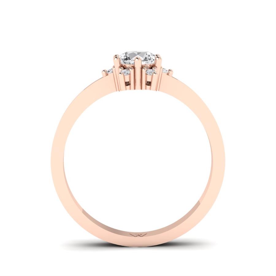Bagues Floréa Argent Plaqué Or Rose Oxyde de zirconium 0.65 ct
