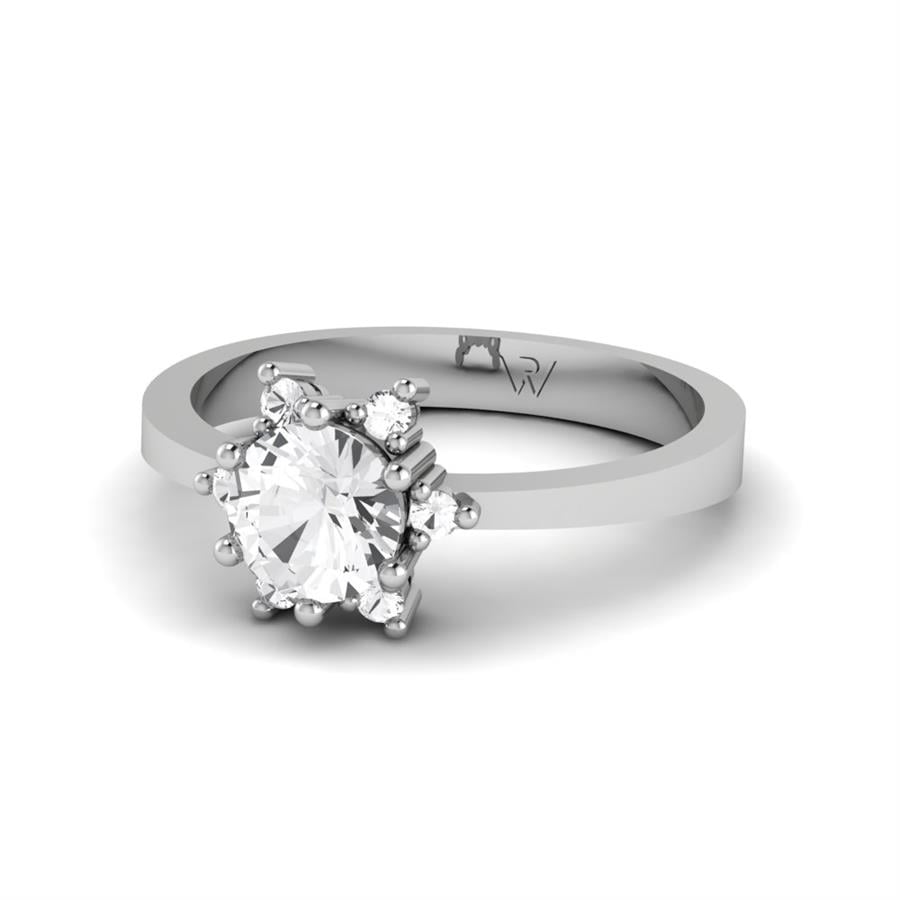 Bagues Floréa Argent Rhodié Blanc Diamant 0.85 ct