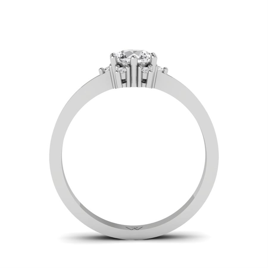 Bagues Floréa Argent Rhodié Blanc Diamant 0.65 ct