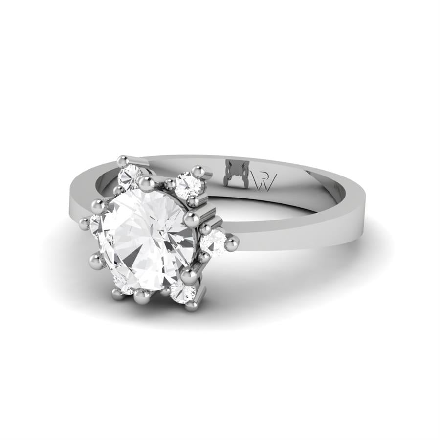 Bagues Floréa Or Blanc Diamant 1.15 ct