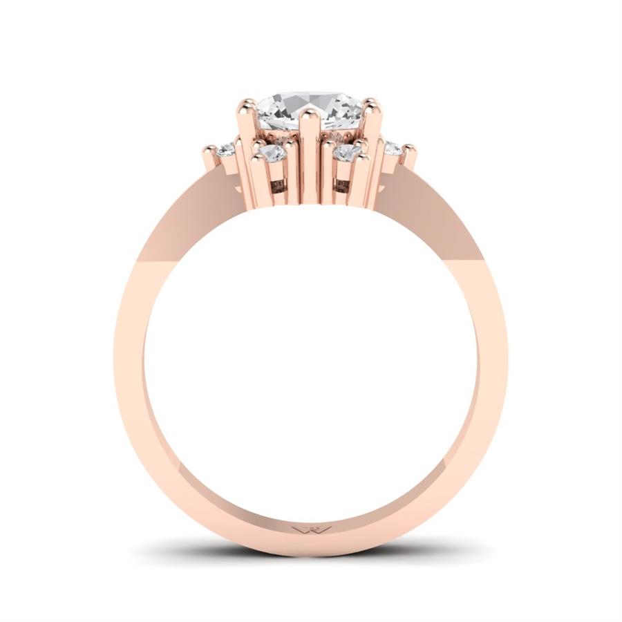 Bagues Floréa Or Rose Diamant 1.15 ct