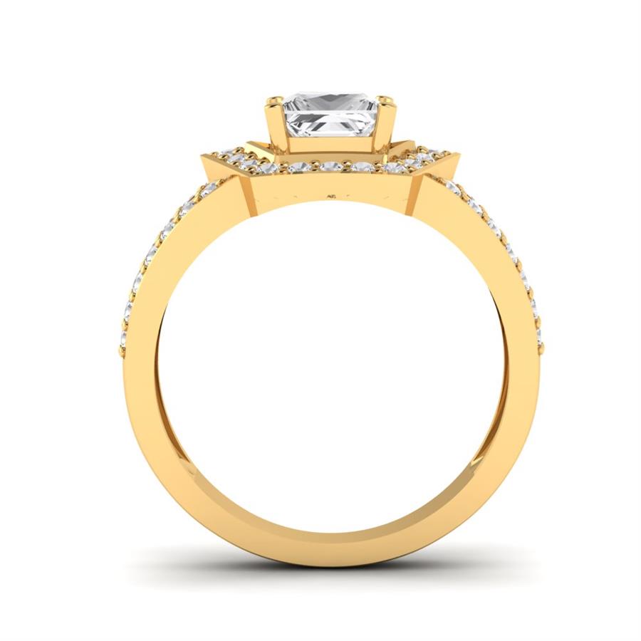 Bagues Impériale Or Jaune Oxyde de zirconium 1.3 ct