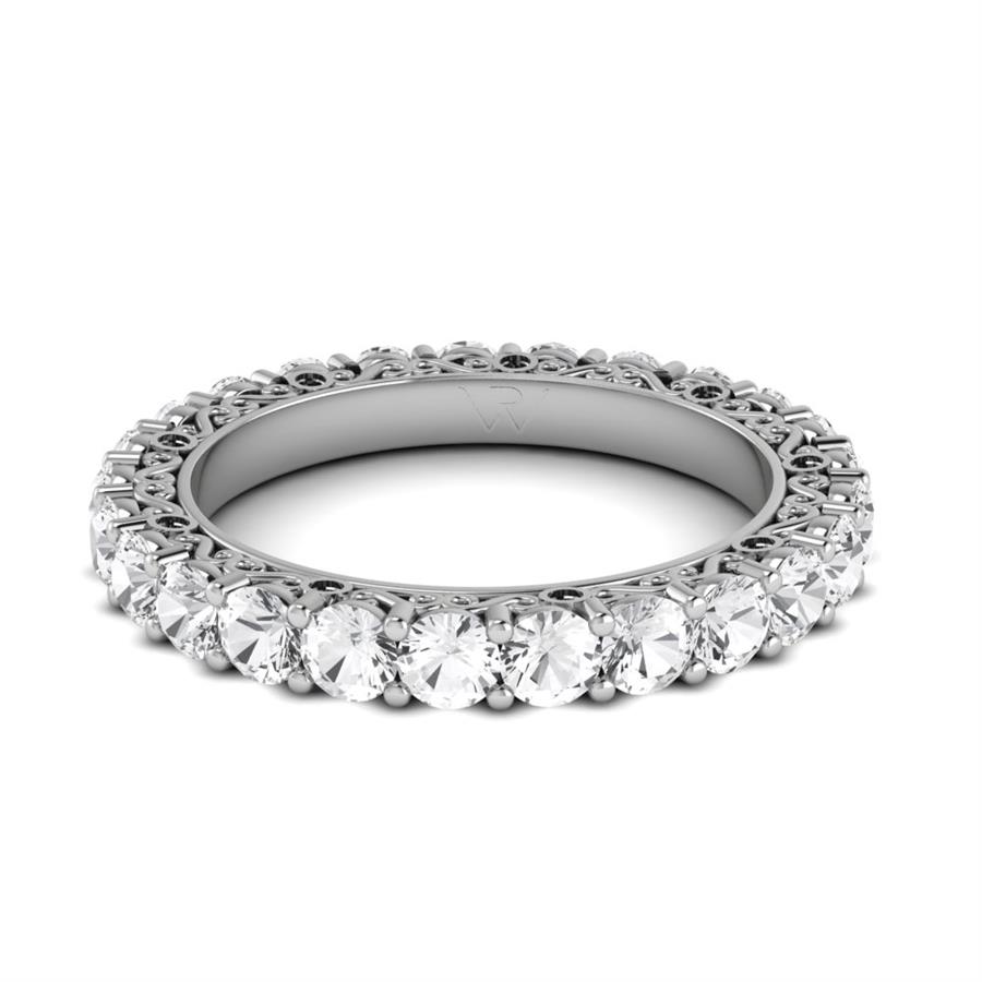 Bagues Infinity Argent Rhodié Blanc Oxyde de zirconium 2.5 ct
