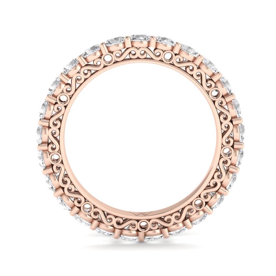 Bagues Infinity Or Rose Oxyde de zirconium 2.5 ct