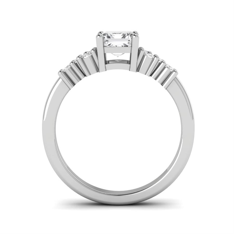 Bagues Inoubliable Rhodié Blanc Oxyde de zirconium 1.3 ct