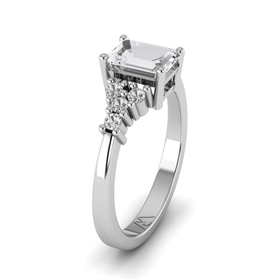 Bagues Inoubliable Rhodié Blanc Oxyde de zirconium 1.3 ct