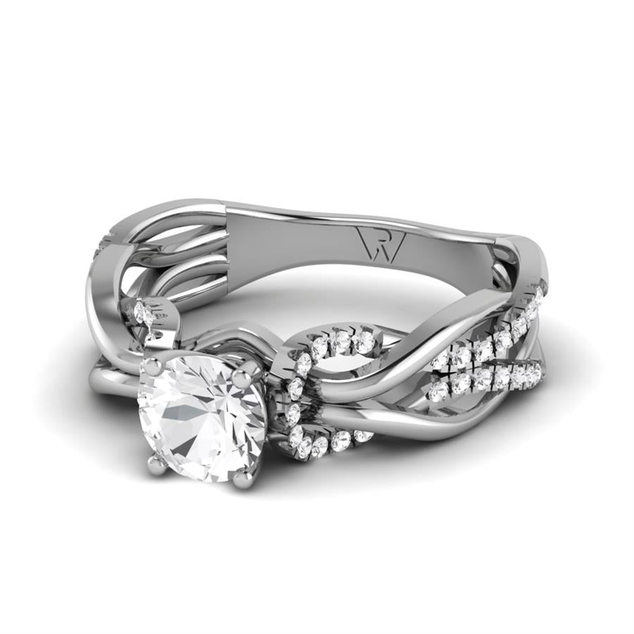 Bagues Lueur Or Blanc Oxyde de zirconium 0.80 ct