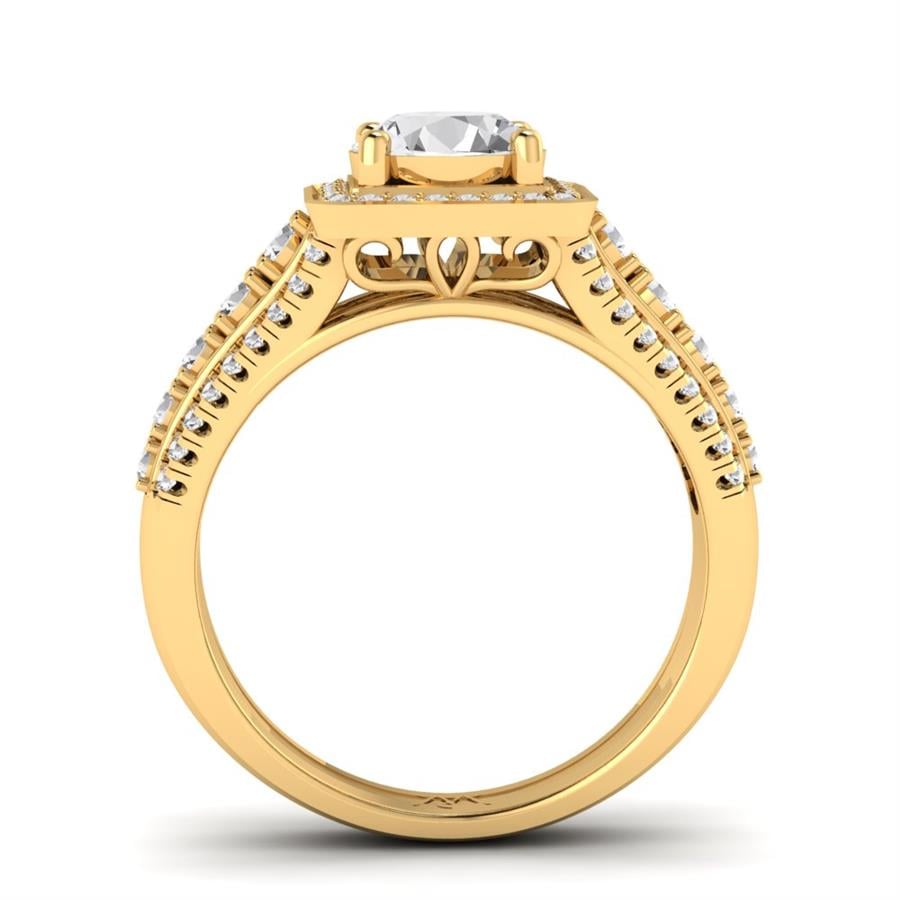 Bagues Majesté Or Jaune Oxyde de zirconium 1 ct