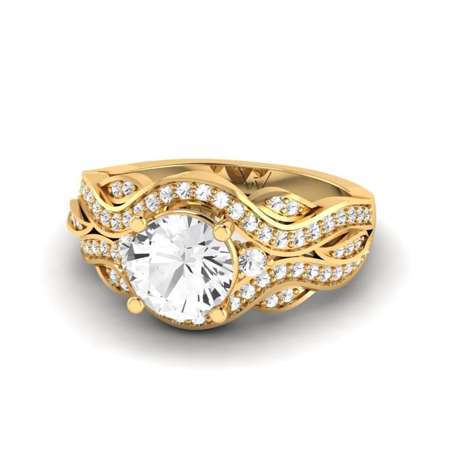 Bagues Mirage Or Jaune Oxyde de zirconium 1.35 ct