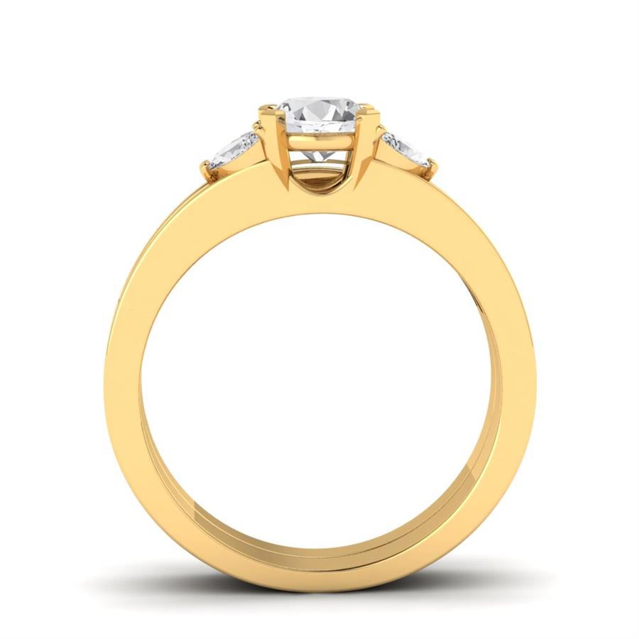 Bagues Natura Or Jaune Oxyde de zirconium 0.60 ct