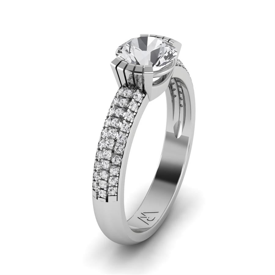 Bagues Nuance Or Blanc Oxyde de zirconium 1 ct