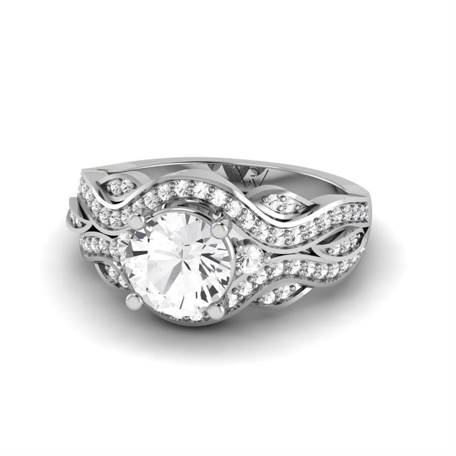 Bagues Ondine Or Blanc Diamant 1,32 ct