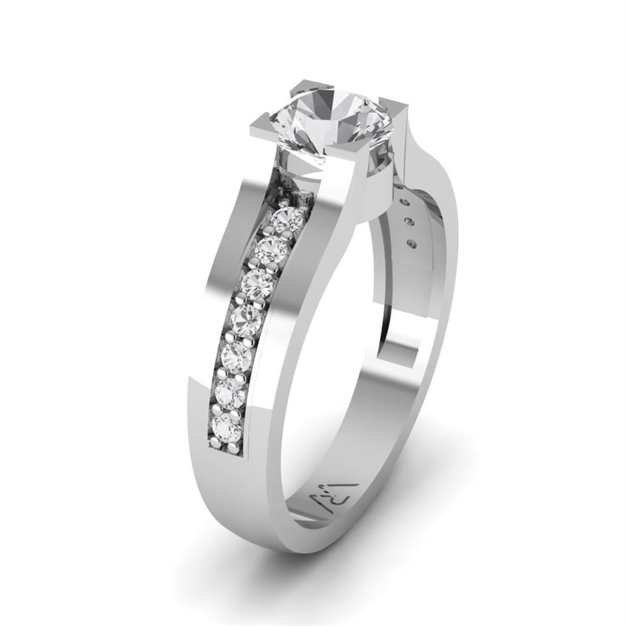 Bagues Précieuse Or Blanc Diamant 1 ct