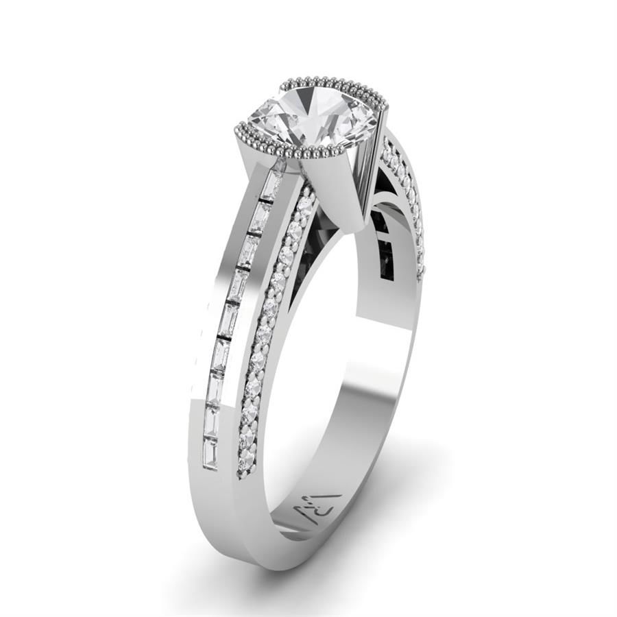 Bagues Soléya Or Blanc Diamant 1.2 ct
