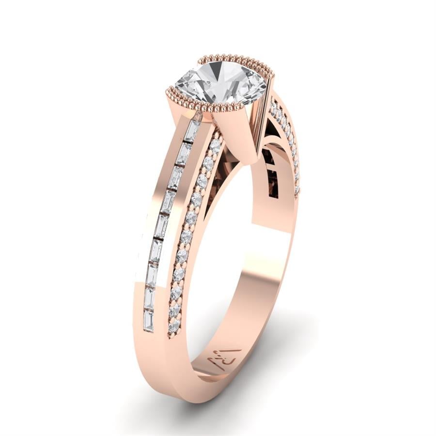 Bagues Soléya Or Rose Diamant 1.2 ct